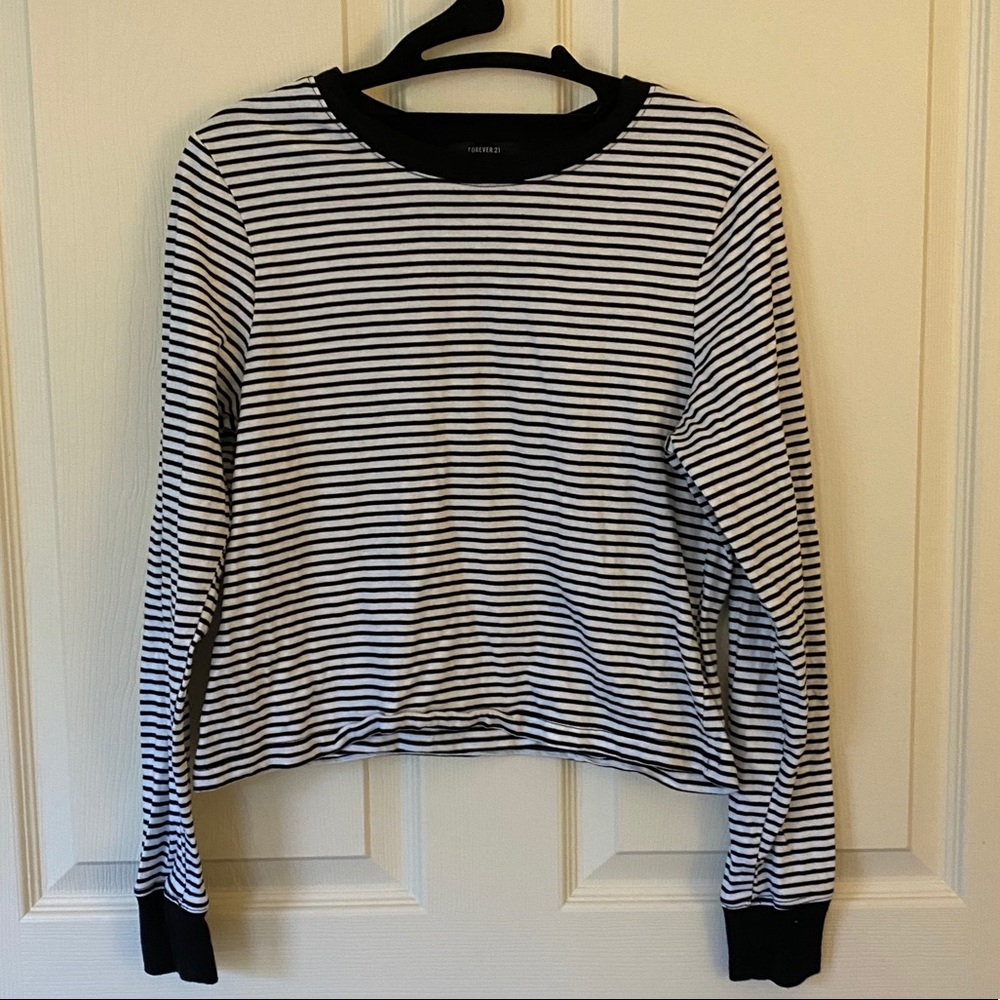Striped F21 Crop Top